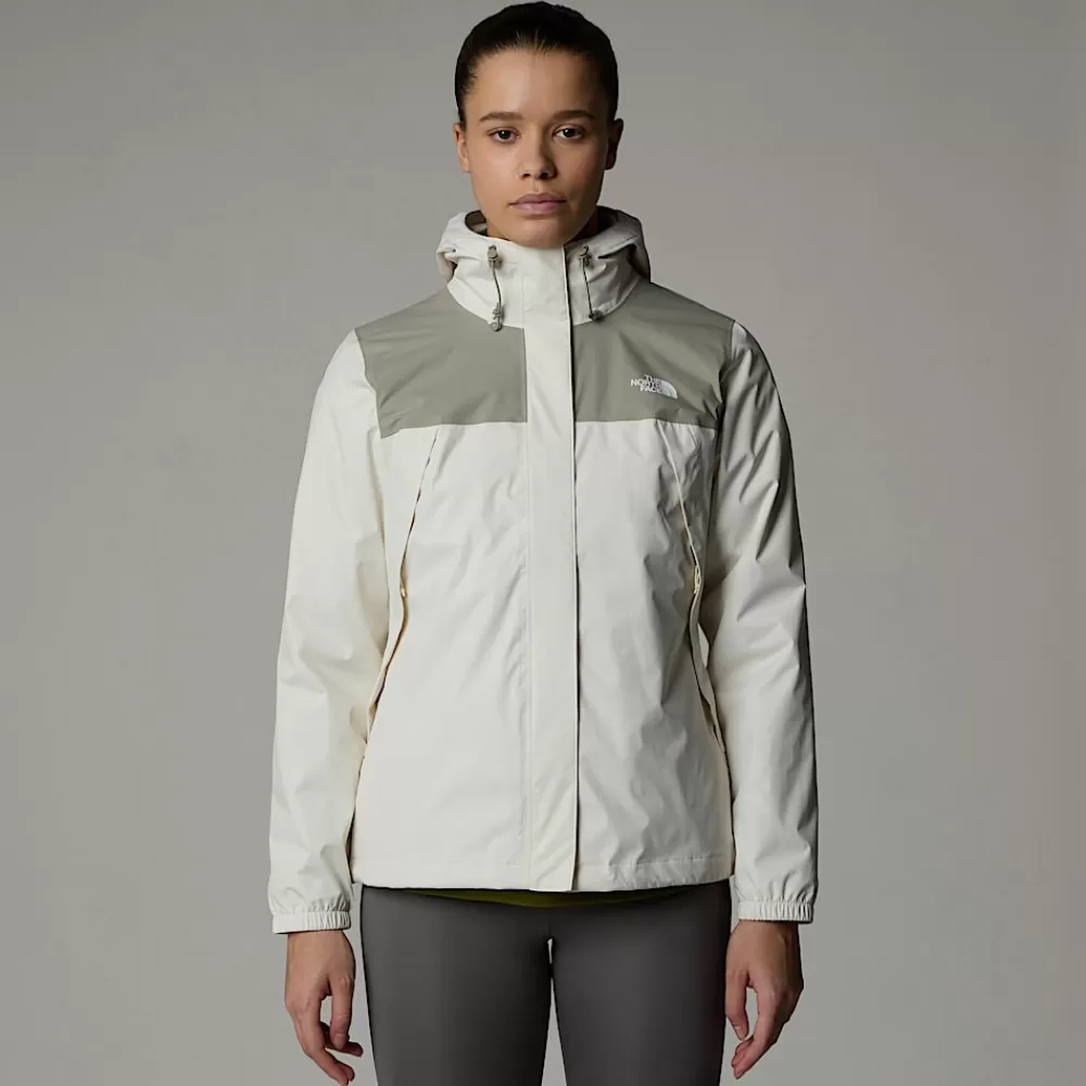 The North Face Vandtætte Jakker | Lette Jakker^Antora Jakke Til Damer White Dune-Clay Grey