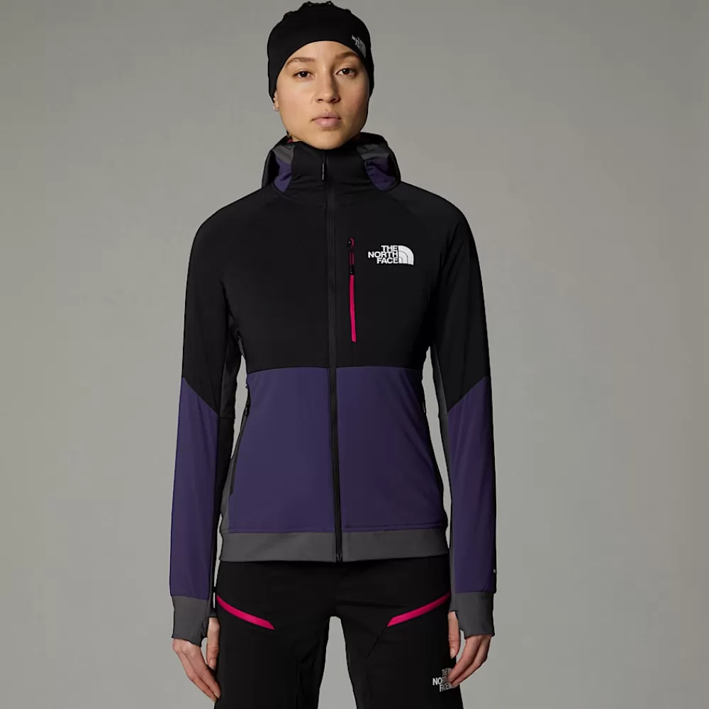 The North Face Insulated^Binntal Hybrid Ventrix™ Jakke Med Hætte Til Damer Eternal Purple-TNF Black-Anthracite Grey