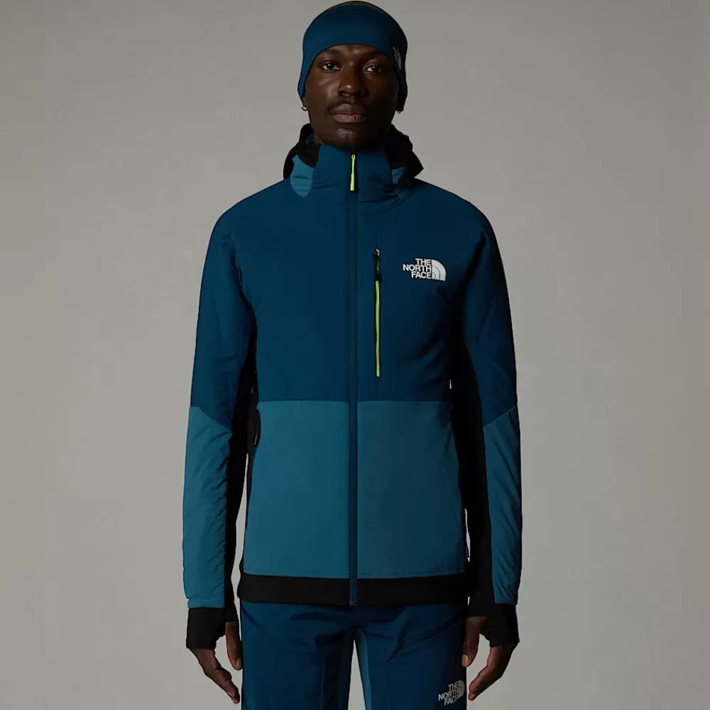 The North Face Insulated^Binntal Hybrid Ventrix™ Jakke Med Hætte Til Herrer Mallard Blue-Midnight Petrol-TNF Black