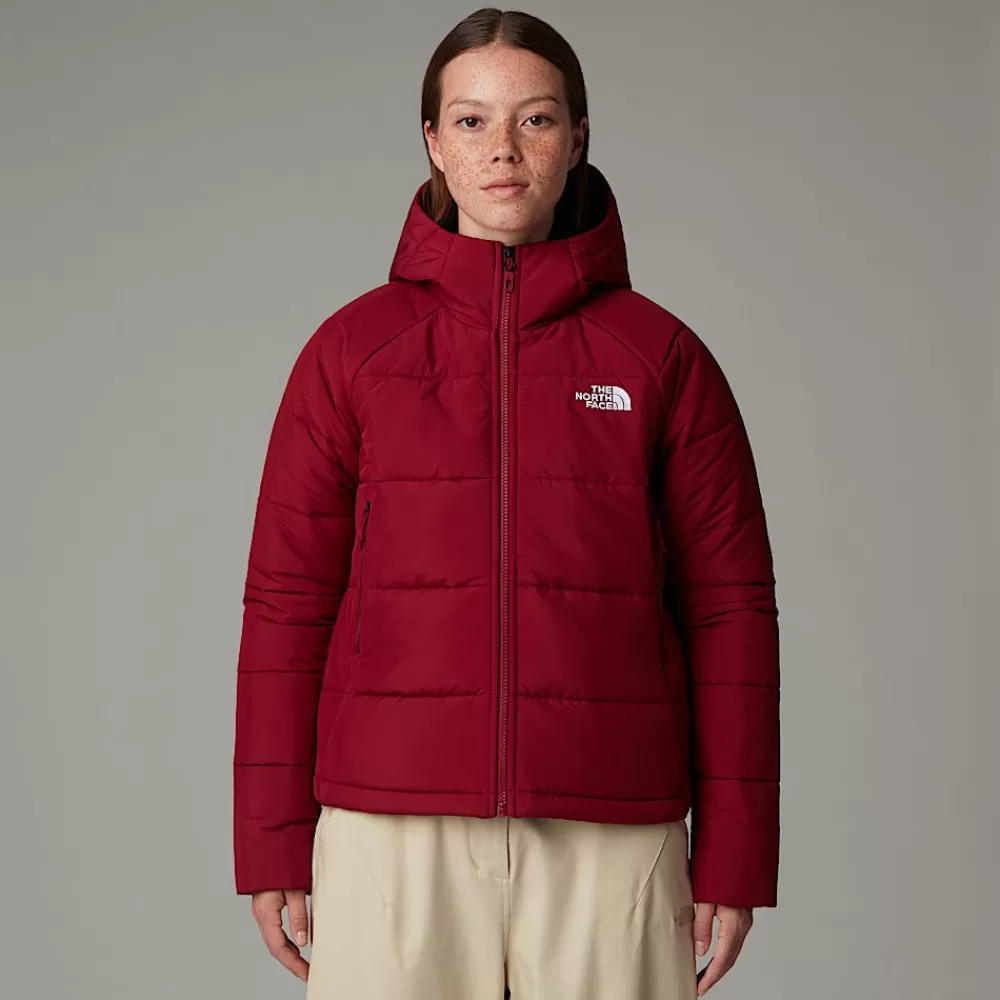 The North Face Nuptse Og Dunjakker | Insulated^Circular Synthetic Jakke Med Hætte Til Damer Beetroot