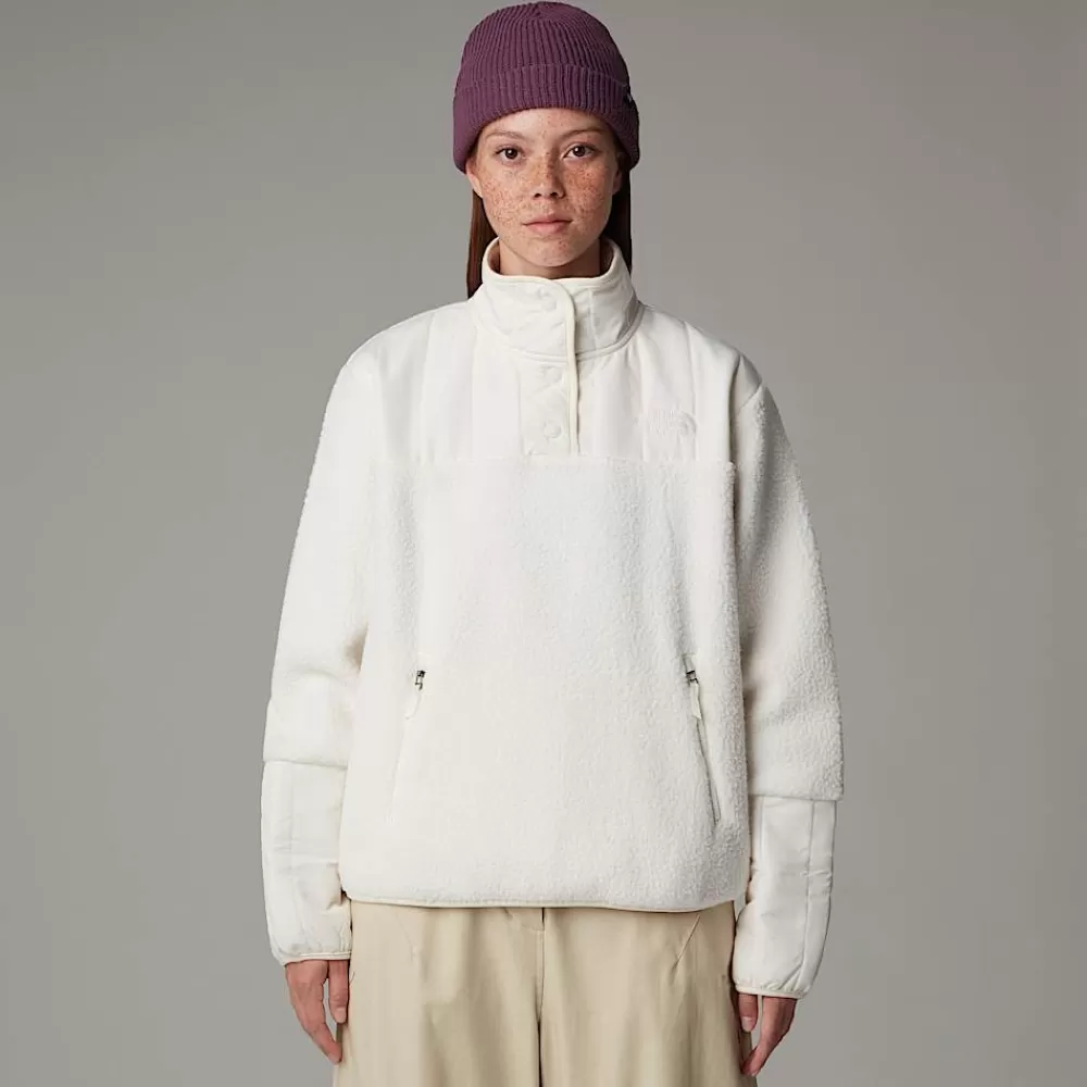 The North Face Fleecetrøjer Og Pullovers^Cragmont 1/4 Neck Fleece Til Damer White Dune