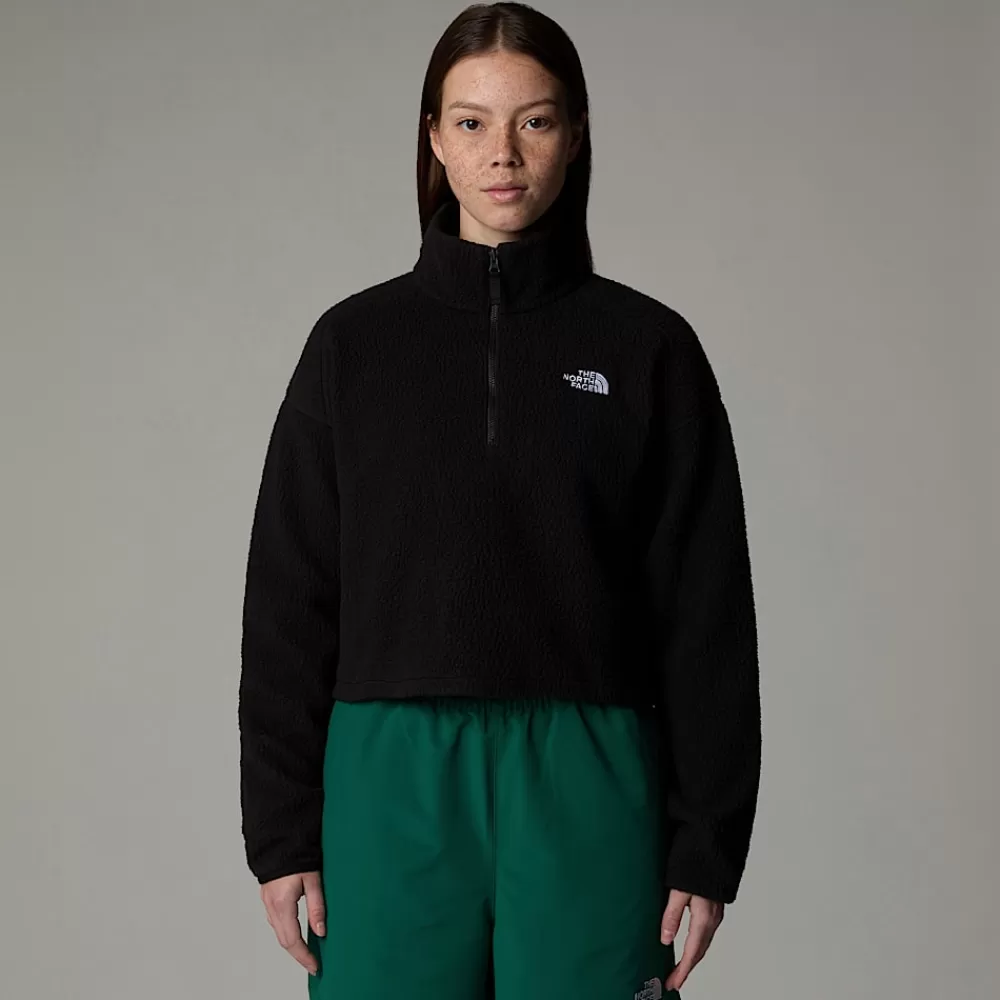 The North Face Hoodies & Sweatshirts^Cropped High Pile Fleece Til Damer TNF Black-NPF