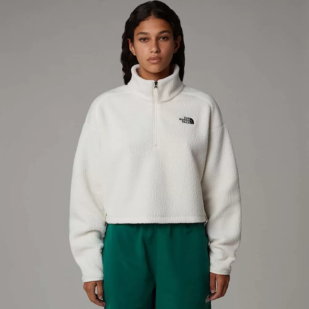 The North Face Hoodies & Sweatshirts^Cropped High Pile Fleece Til Damer White Dune