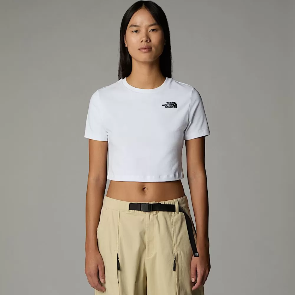 The North Face T-Shirts Og Trøjer^Cropped T-shirt Til Damer TNF White