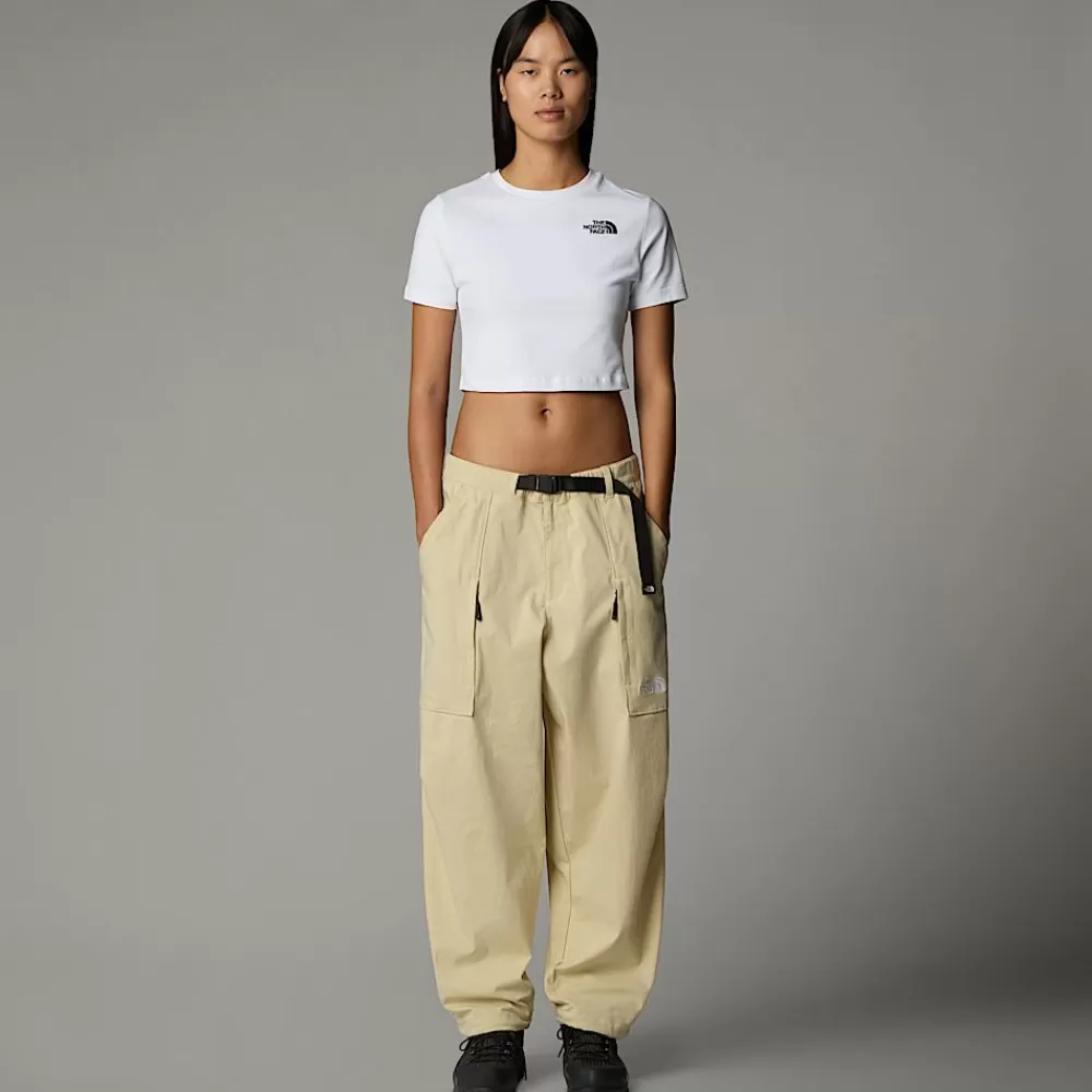 The North Face T-Shirts Og Trøjer^Cropped T-shirt Til Damer TNF White