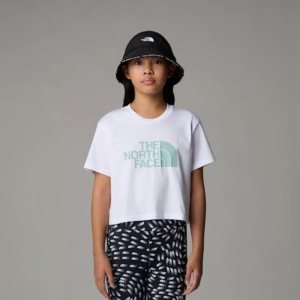 The North Face T-Shirts Og Braletter^Easy Cropped T-shirt Til Piger TNF White