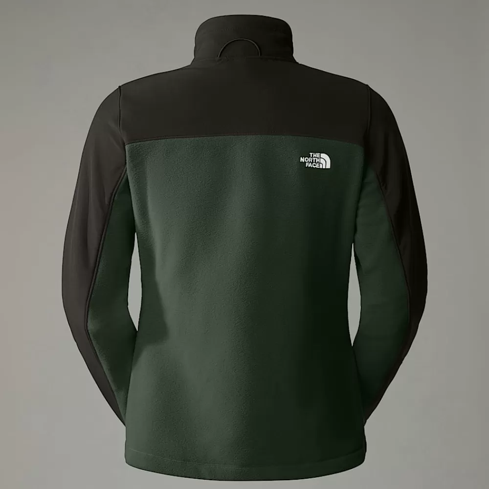 The North Face Fleecetrøjer Og Pullovers^Emilia Delta Fleecejakke Med Lynlås Til Damer Pine Needle-TNF Black