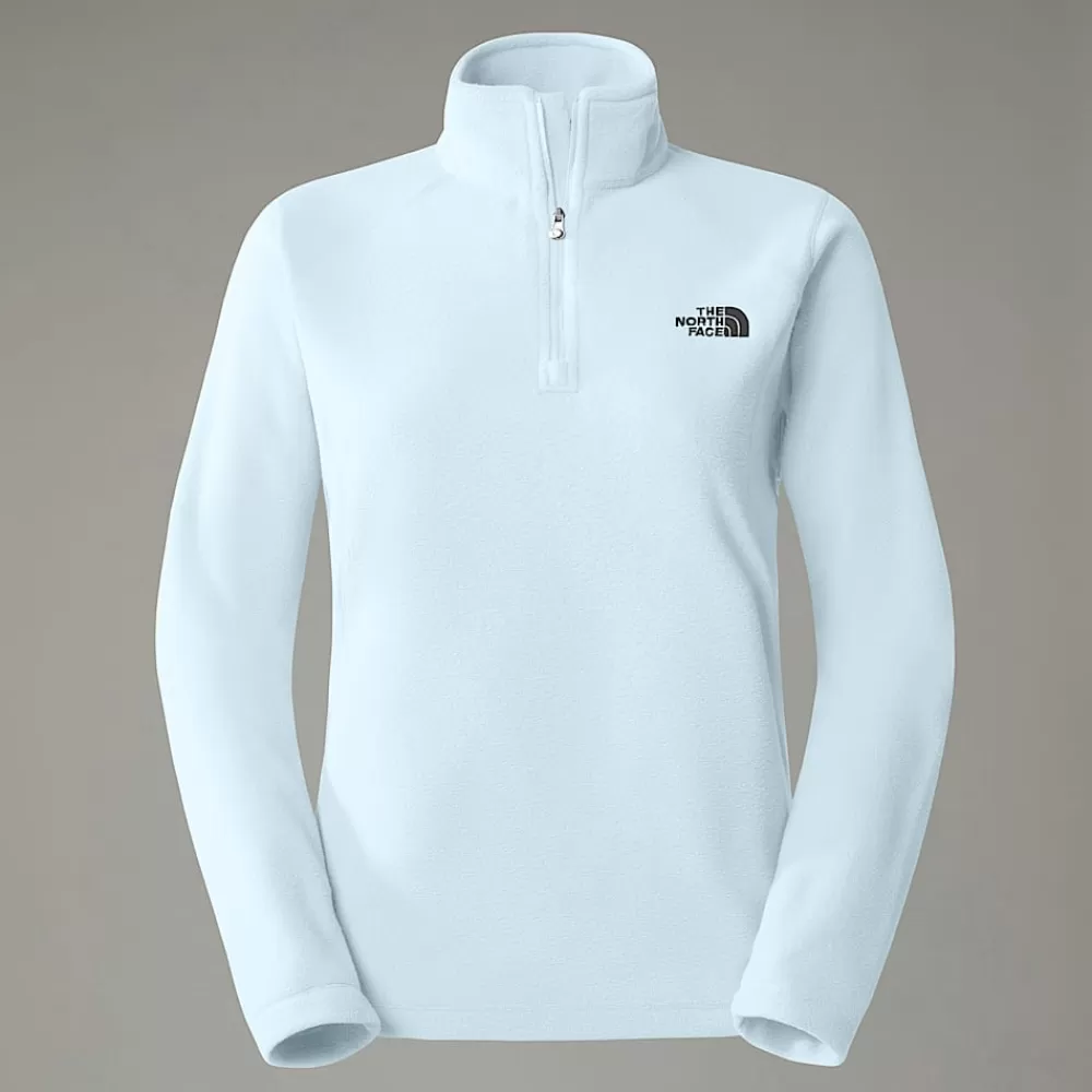 The North Face Fleecetrøjer Og Pullovers^Emilia Fleece Med Kvart Lynlås Til Damer ICE BLUE