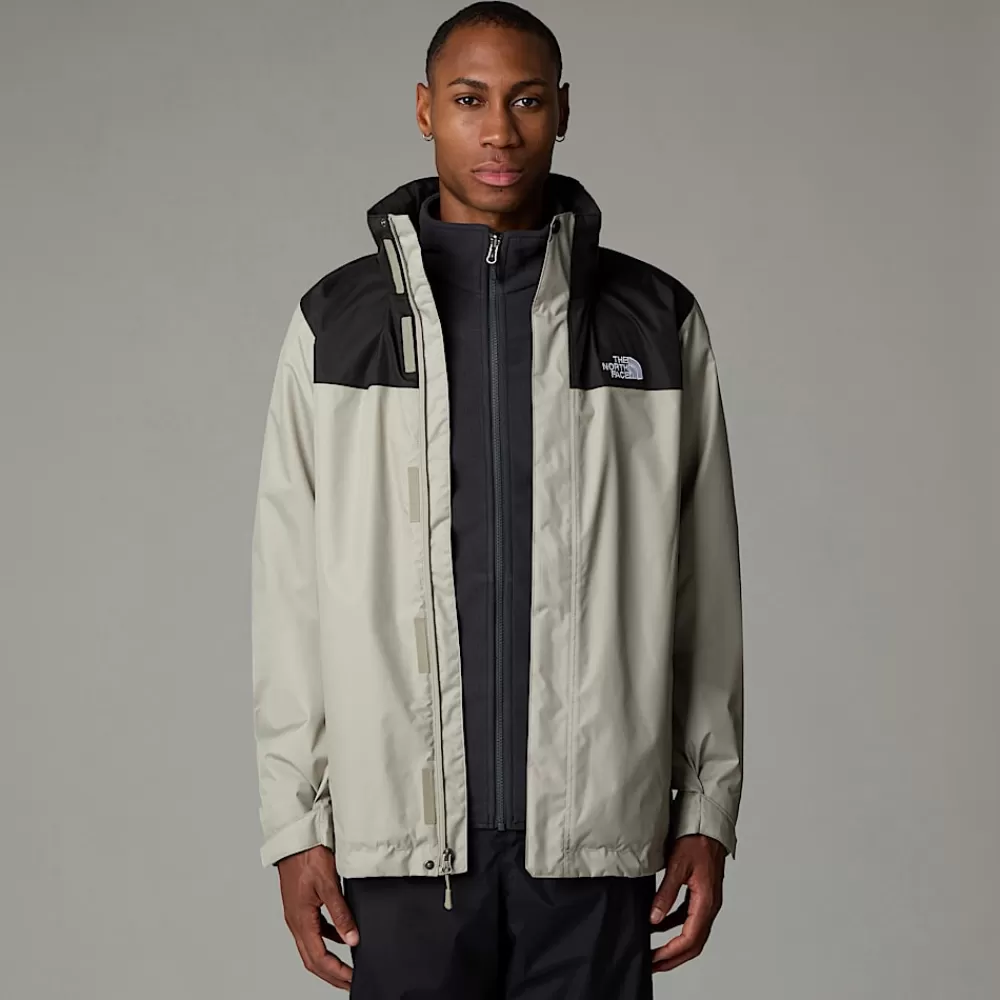 The North Face Vandtætte Jakker | Triclimate 3-I-1 Jakker^Evolve II Triclimate® 3-i-1 Jakke Til Herrer Clay Grey-TNF Black