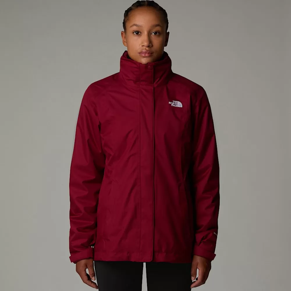 The North Face Vandtætte Jakker | Triclimate 3-I-1 Jakker^Evolve II Triclimate® Jakke Til Damer Beetroot-White Dune