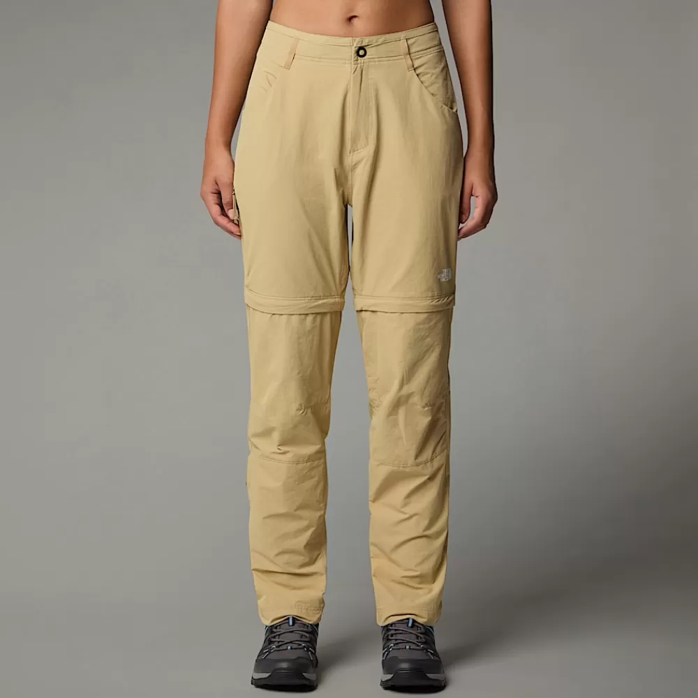 The North Face Bukser^Exploration Convertible Straight Bukser Til Damer Khaki Stone-NPF