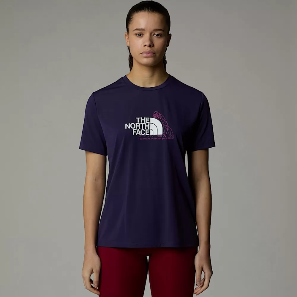 The North Face T-Shirts Og Trøjer^Foundation Mountain T-shirt Til Damer Eternal Purple