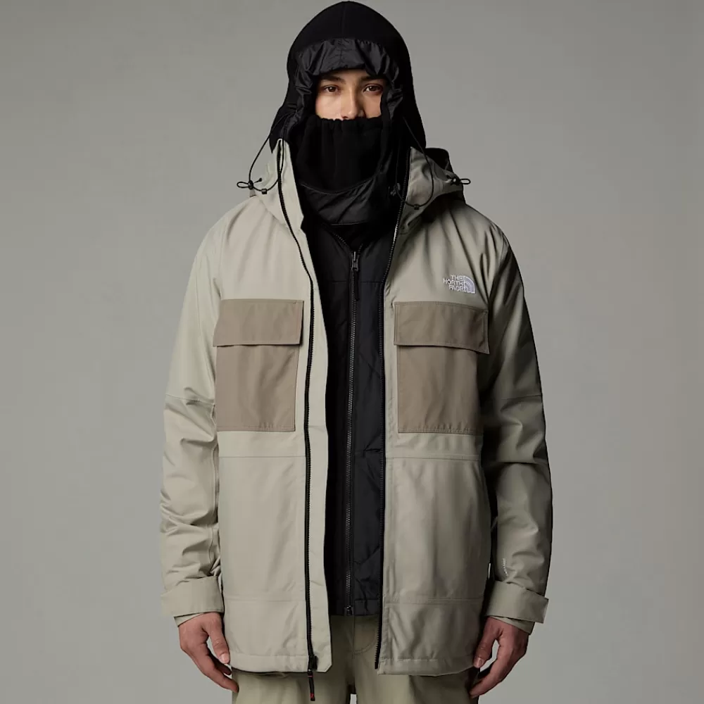 The North Face Vandtætte Jakker | Triclimate 3-I-1 Jakker^Fourbarrel Triclimate 3-i-1 Jakke Til Herrer Clay Grey-TNF Black