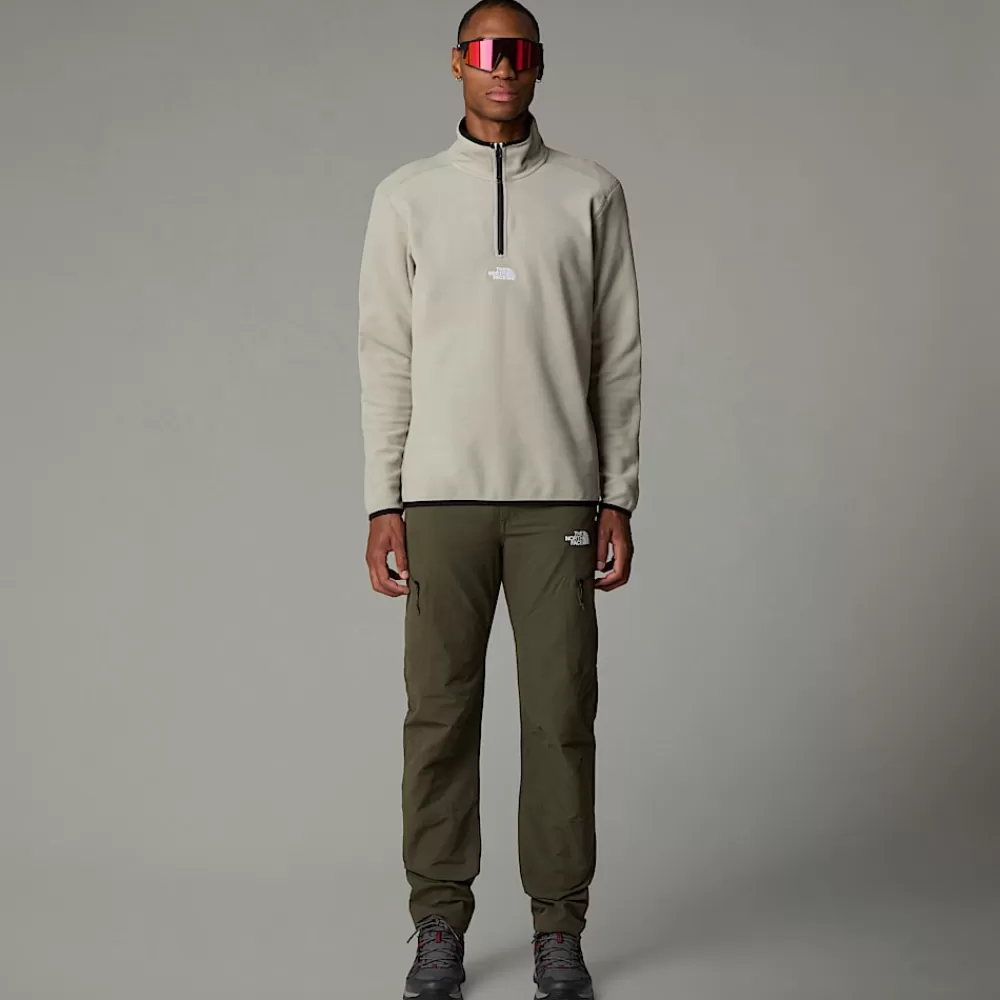 The North Face Fleecetrøjer Og Pullovers^Glacier Fleece Med Kvart Lynlås Til Herrer Clay Grey