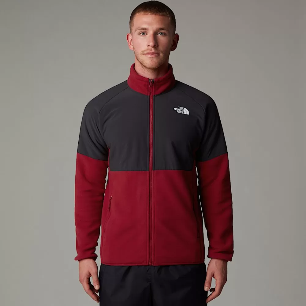 The North Face Fleecetrøjer Og Pullovers^Glacier Heavyweight Fleece Med Lynlås Til Herrer Garnet Red-Asphalt Grey