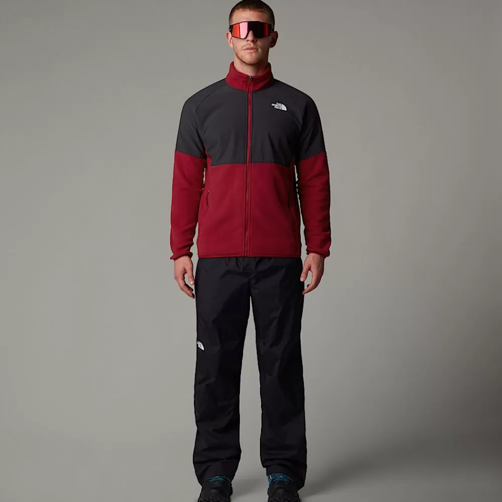 The North Face Fleecetrøjer Og Pullovers^Glacier Heavyweight Fleece Med Lynlås Til Herrer Garnet Red-Asphalt Grey