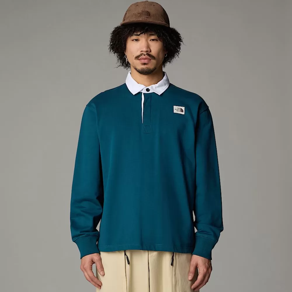 The North Face Hoodies & Sweatshirts^Heritage Rugby Sweatshirt Til Herrer Midnight Petrol