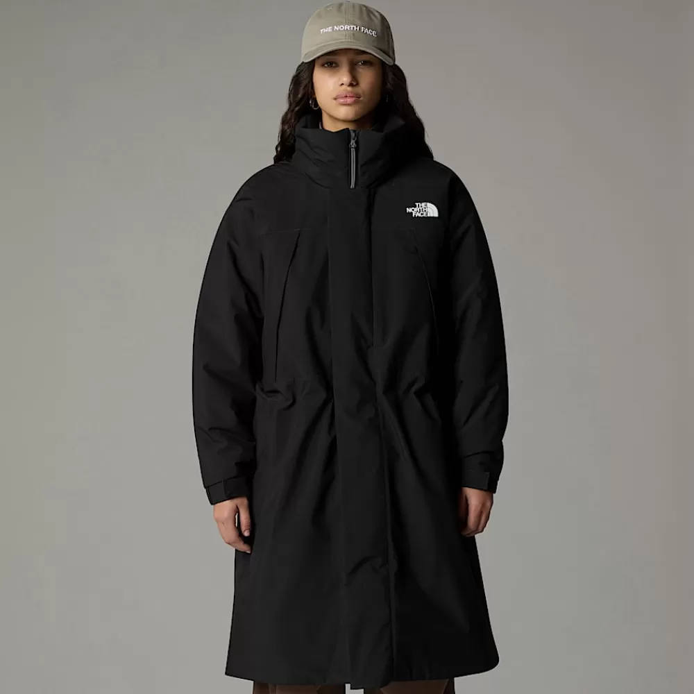 The North Face Insulated | Nuptse Og Dunjakker^Lang Polstret Parka Til Damer TNF Black