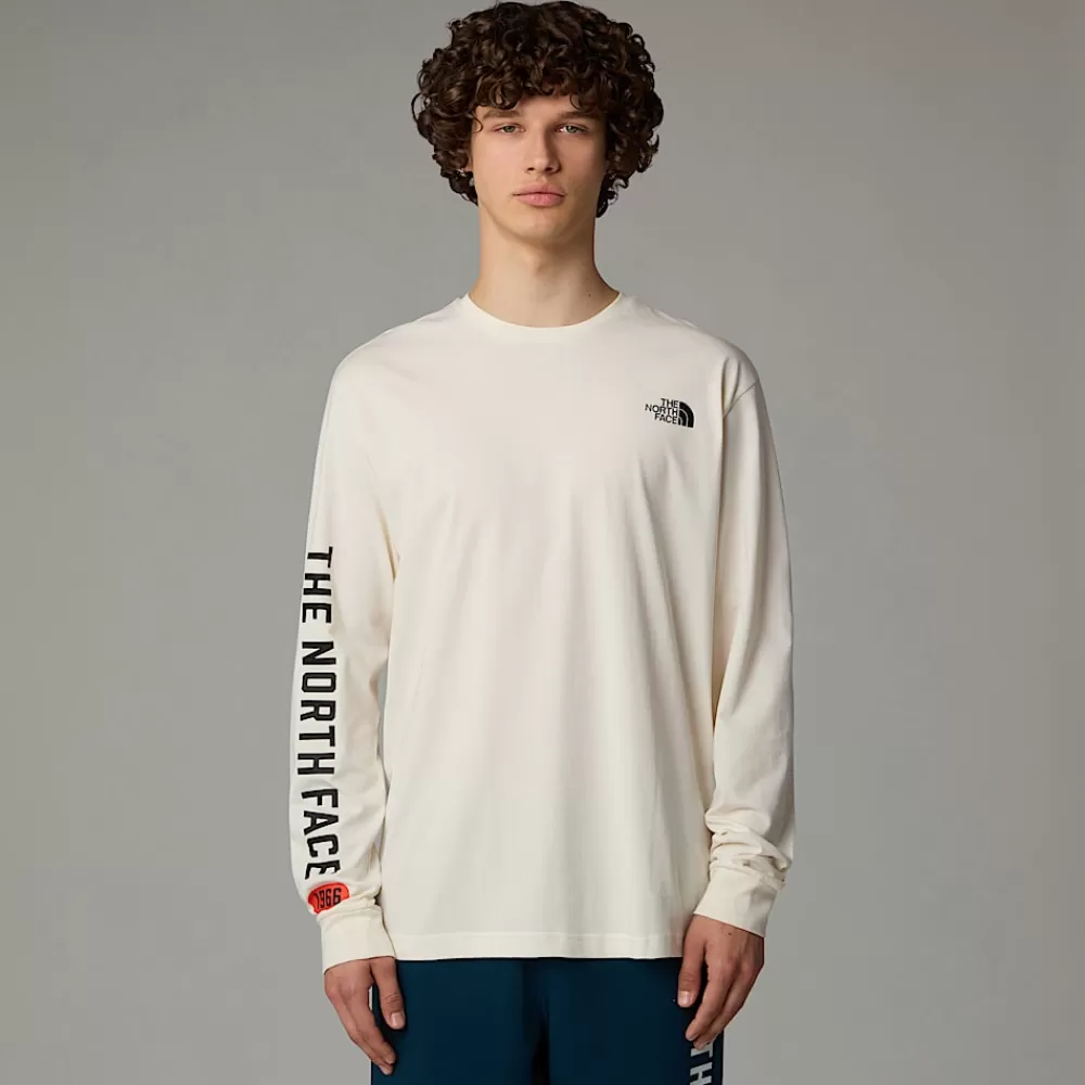 The North Face Shirts & Polos^Langærmet Varsity Graphic T-shirt Til Herrer White Dune