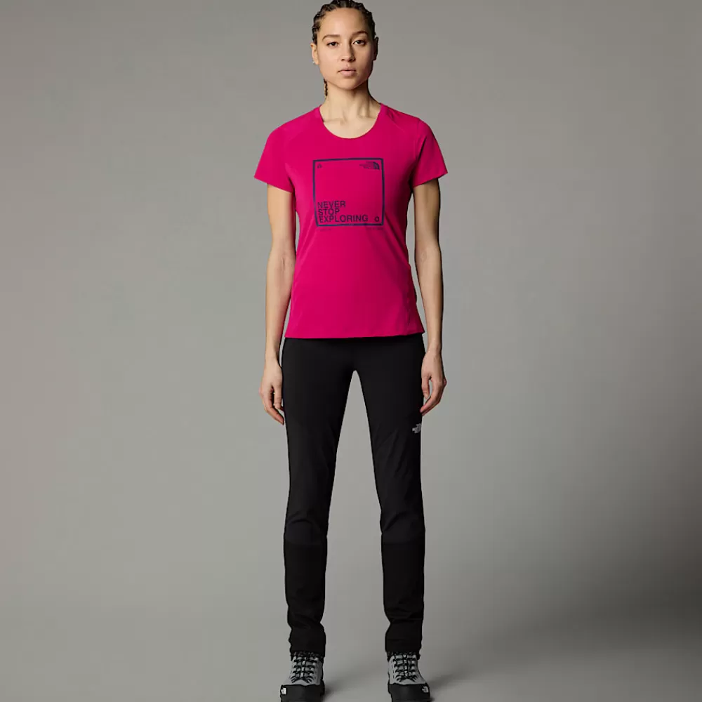 The North Face T-Shirts Og Trøjer | Tekniske T-Shirts^Lightning Graphic T-shirt Til Damer Pink Primrose