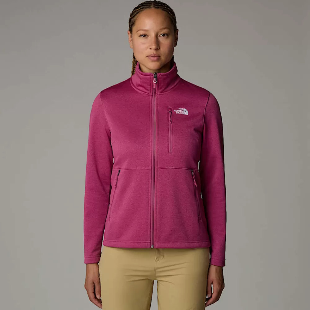 The North Face Fleecetrøjer Og Pullovers^Lixus Fleece Med Gennemgående Lynlås Til Damer Red Violet Dark Heather