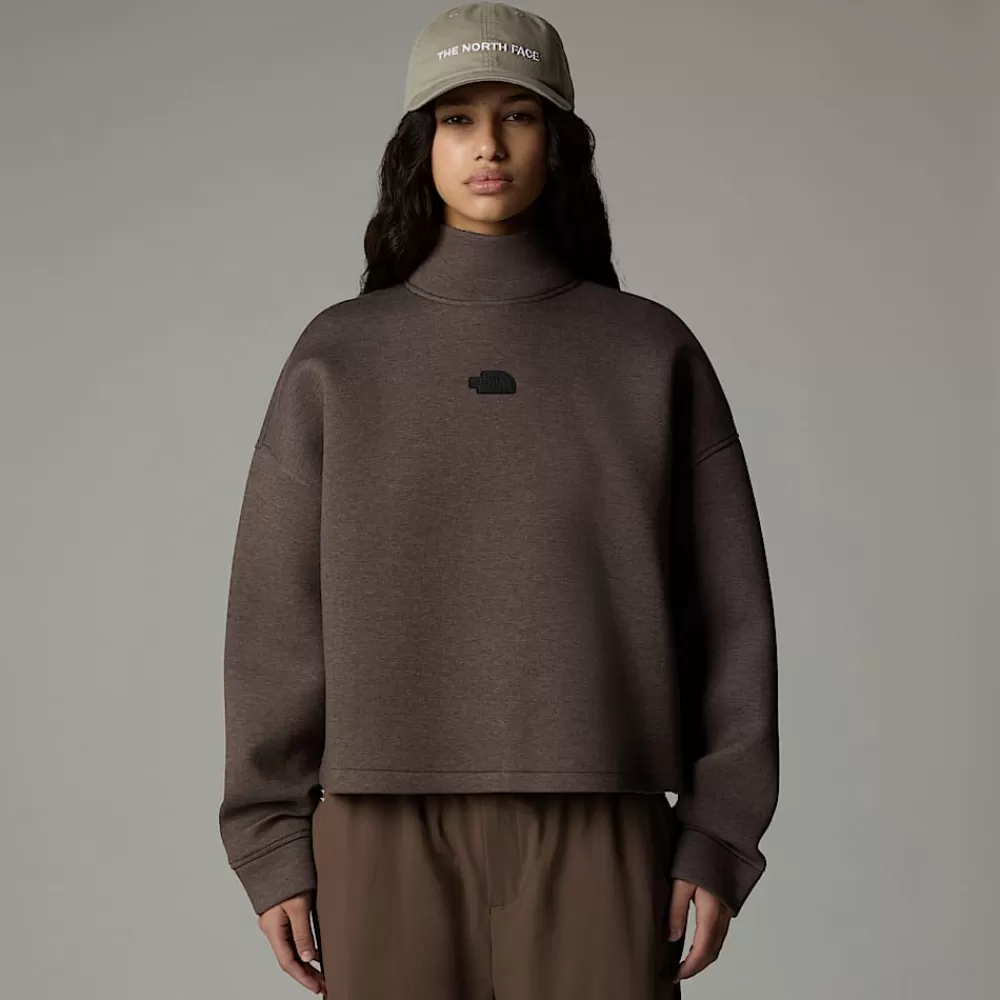 The North Face Hoodies & Sweatshirts^Mock Neck Sweatshirt Til Damer Smokey Brown Heather