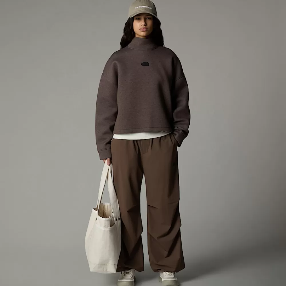 The North Face Hoodies & Sweatshirts^Mock Neck Sweatshirt Til Damer Smokey Brown Heather