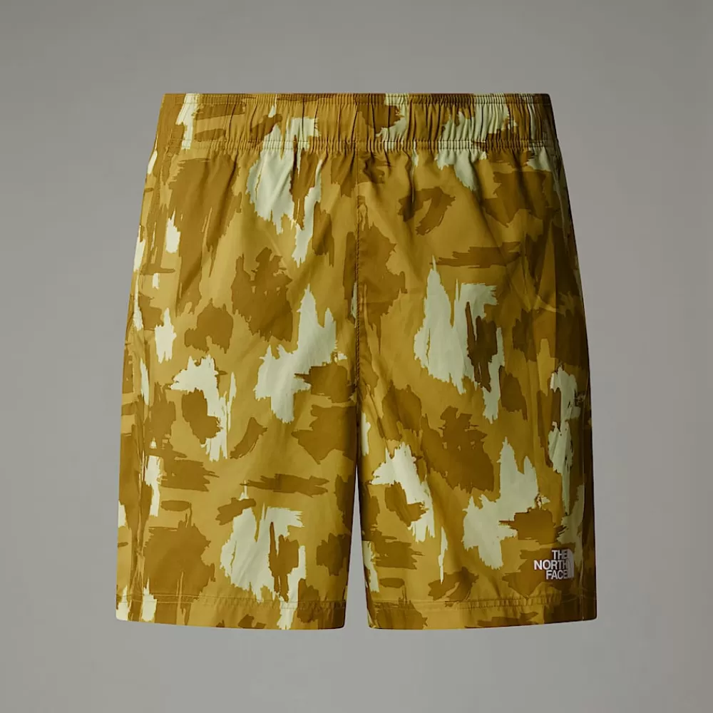 The North Face Shorts^Mountain Athletics 24/7 7" Shorts Med Tryk Til Herrer Amber Green Painted Mountains Print