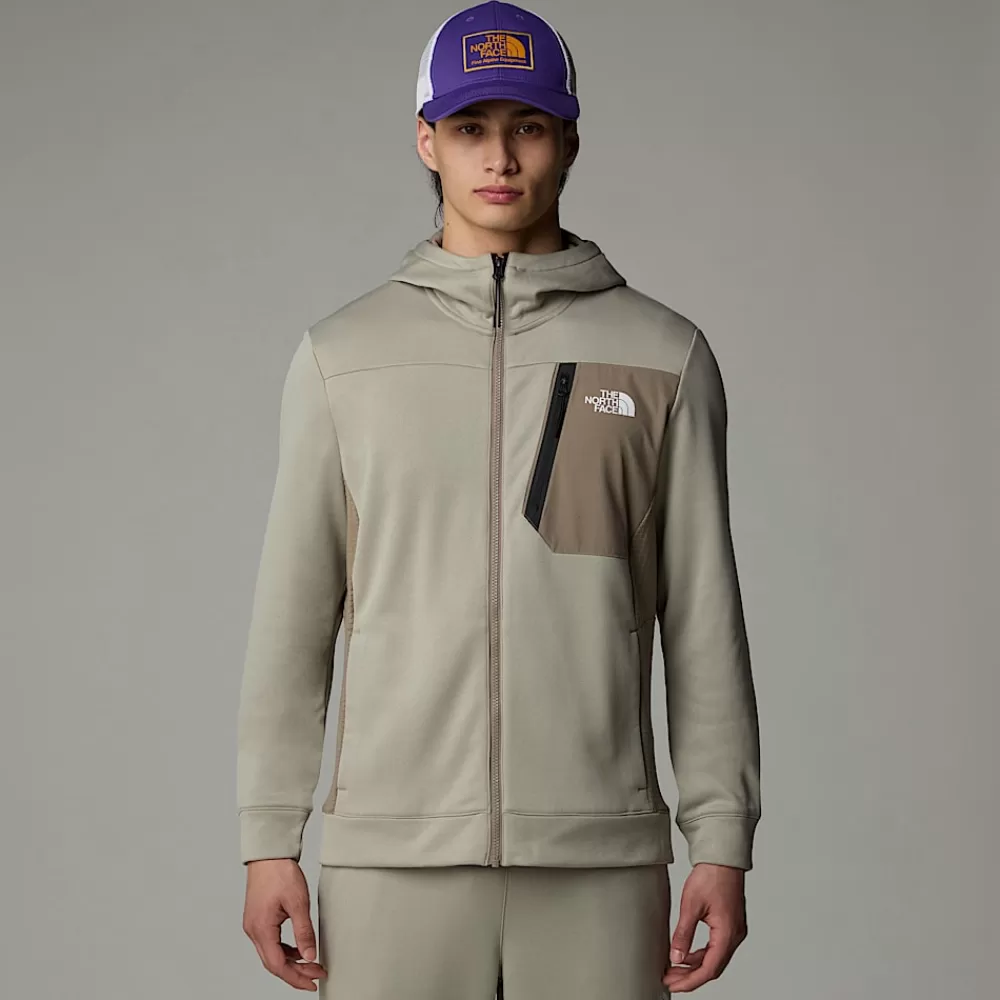 The North Face Fleecetrøjer Og Pullovers^Mountain Athletics Fleece Med Gennemgående Lynlås Til Herrer CLAY GREY/CAVERN GREY