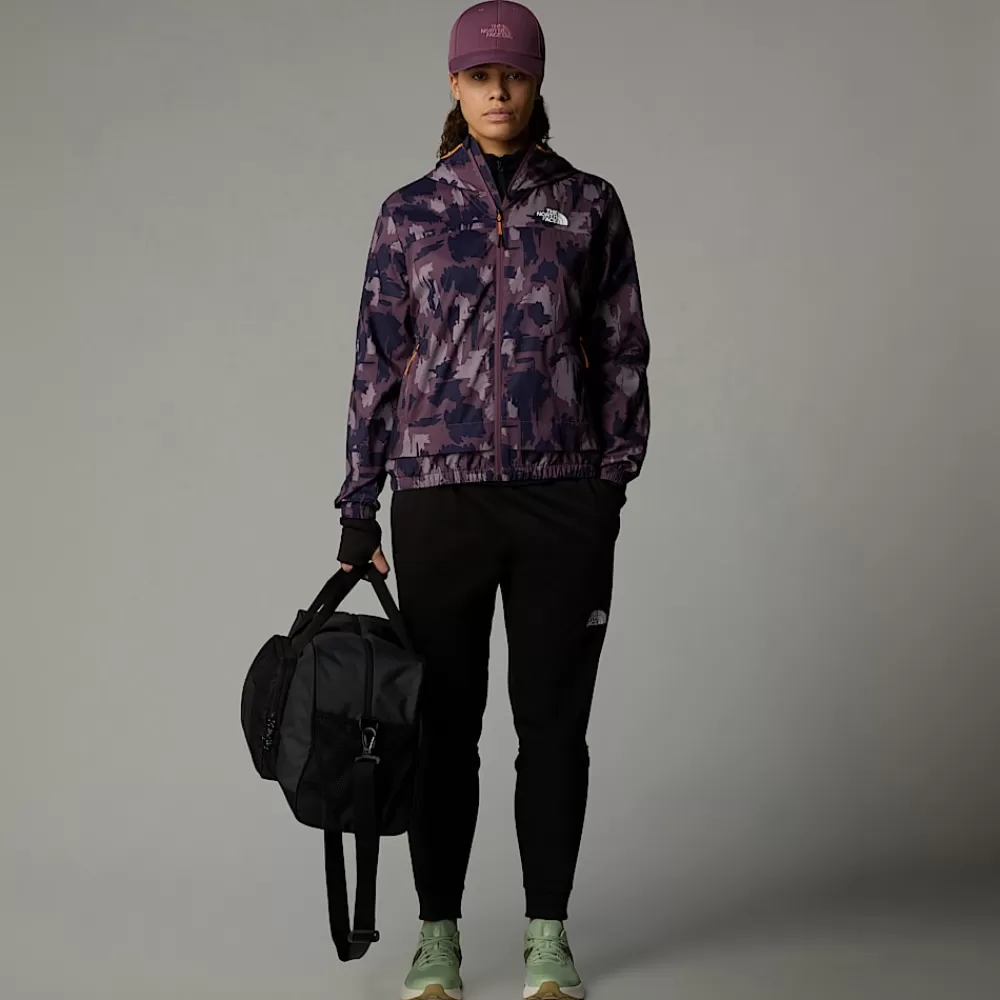 The North Face Lette Jakker | Softshell^Mountain Athletics Wind Track Jakke Med Tryk Til Damer Midnight Mauve Painted Mountains Print