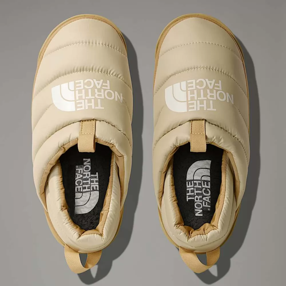 The North Face Sandals^Nuptse Winter Mules Til Damer Gravel-Khaki Stone