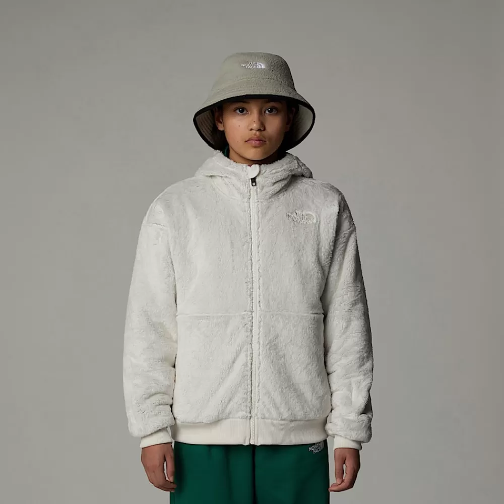 The North Face Fleecetrøjer Og Hættetrøjer^Osito Fleece Med Lynlås Og Hætte Til Piger White Dune