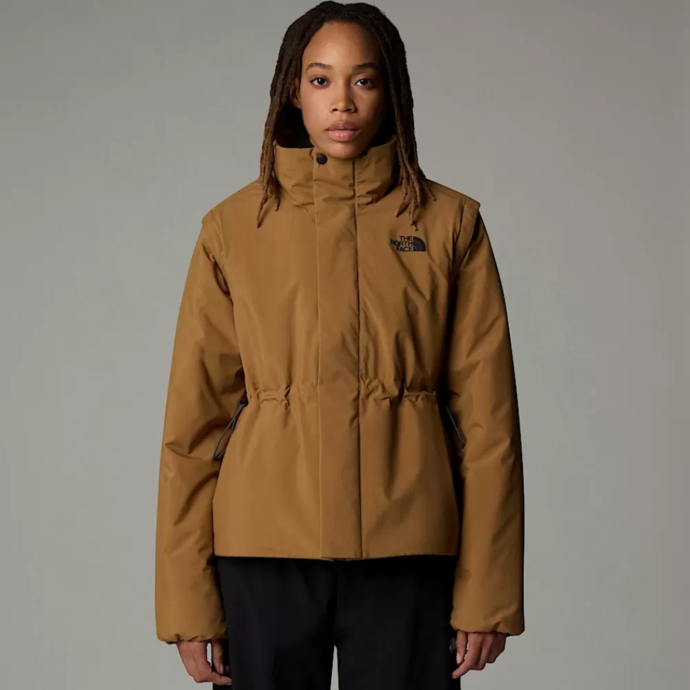 The North Face Nuptse Og Dunjakker | Insulated^Polstret 2-i-1 Convertible Jakke Til Damer UTILITY BROWN