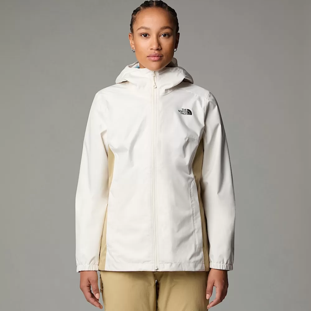 The North Face Vandtætte Jakker | Lette Jakker^Quest Zip-In Jakke Til Damer White Dune-Khaki Stone