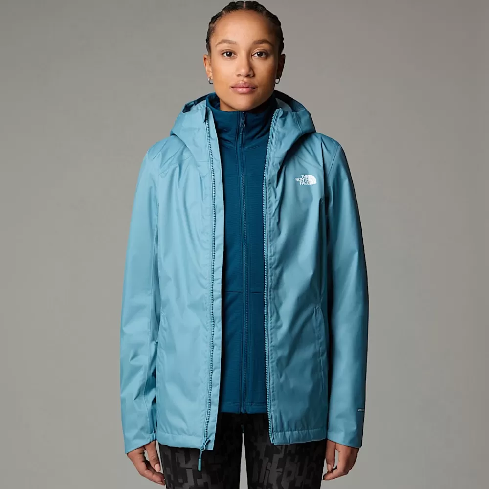 The North Face Insulated | Vandtætte Jakker^Quest Zip-In Triclimate® Jakke Til Damer Algae Blue-Midnight Petrol