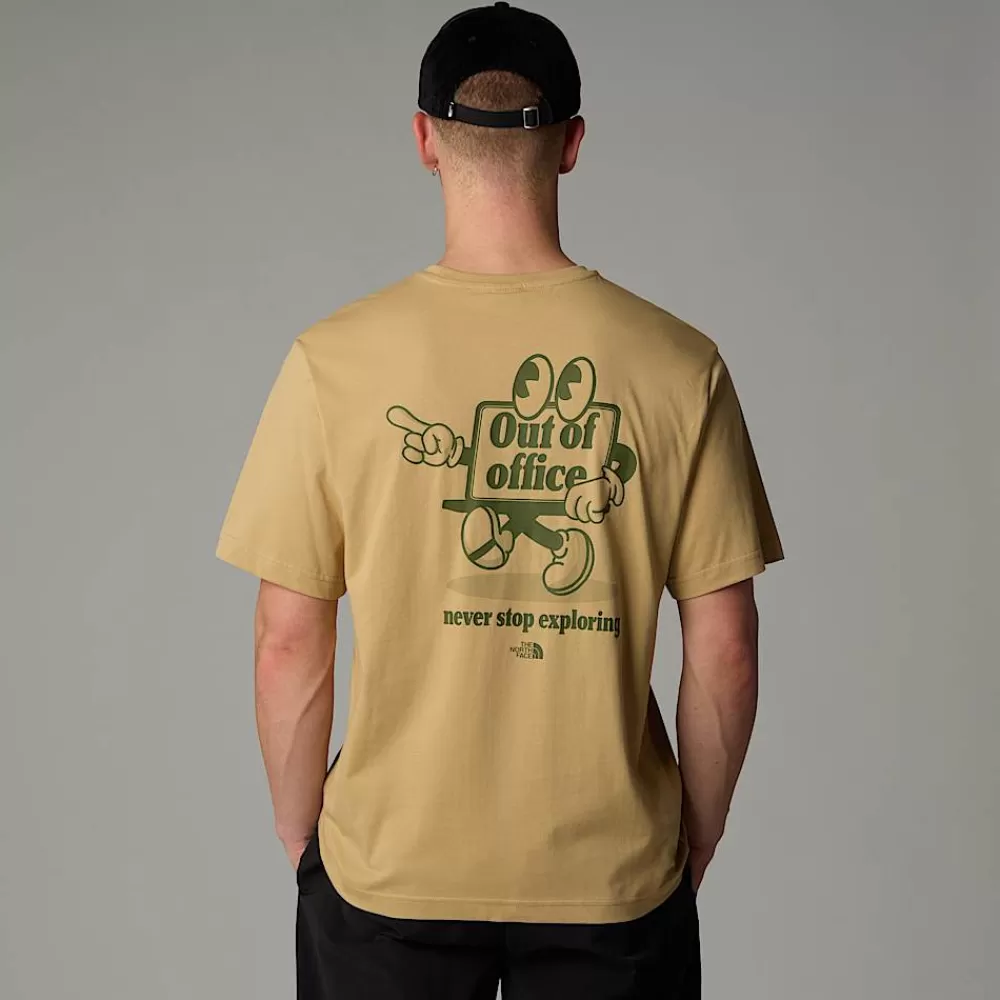 The North Face Shirts & Polos^Relaxed Cartoon T-shirt Til Herrer Khaki Stone - Terrarium Green