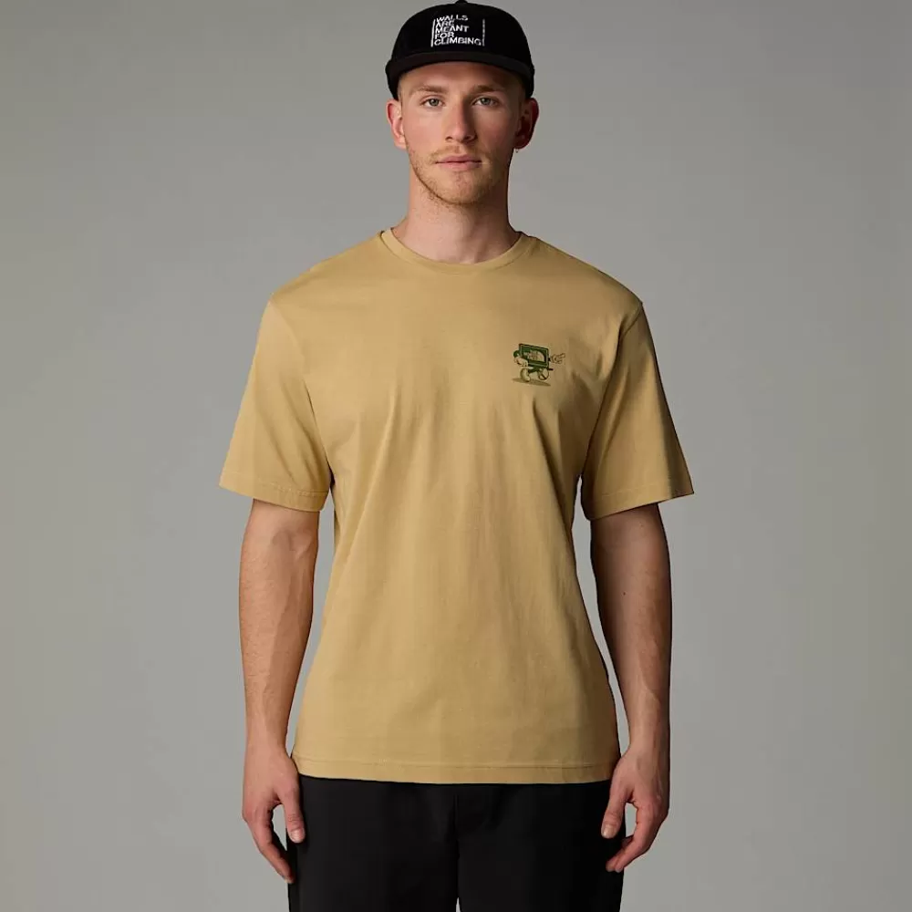 The North Face Shirts & Polos^Relaxed Cartoon T-shirt Til Herrer Khaki Stone - Terrarium Green