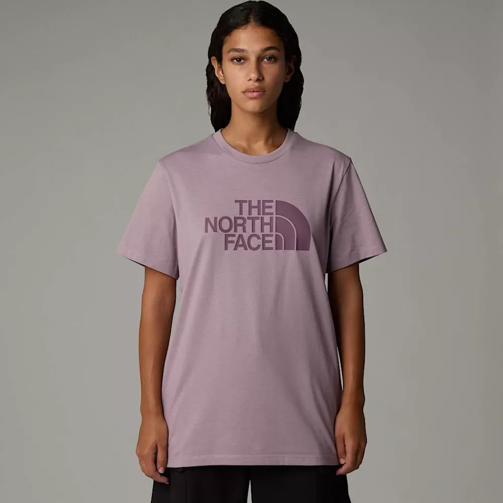 The North Face T-Shirts Og Trøjer^Relaxed Easy T-shirt Til Damer Purple Chalk-Midnight Mauve