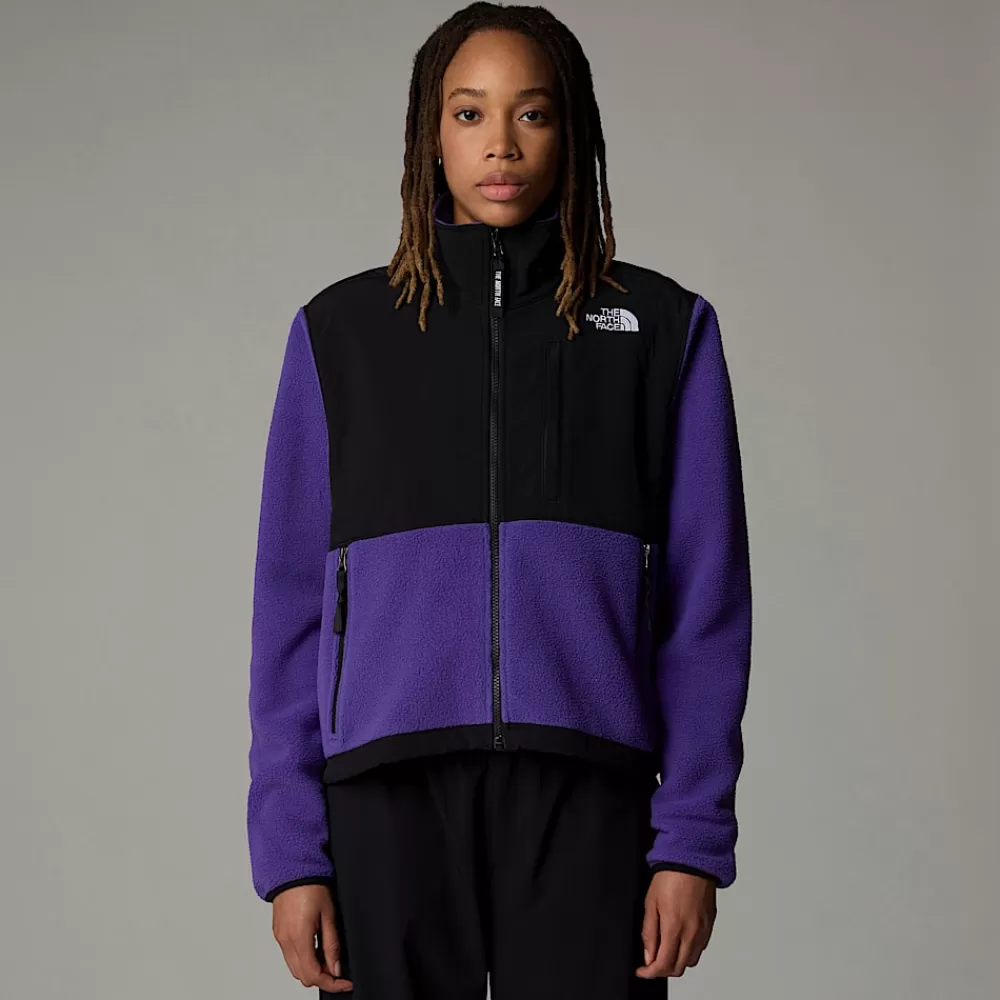 The North Face Fleecetrøjer Og Pullovers^Retro Denali Jakke Til Damer PEAK PURPLE-TNF BLACK