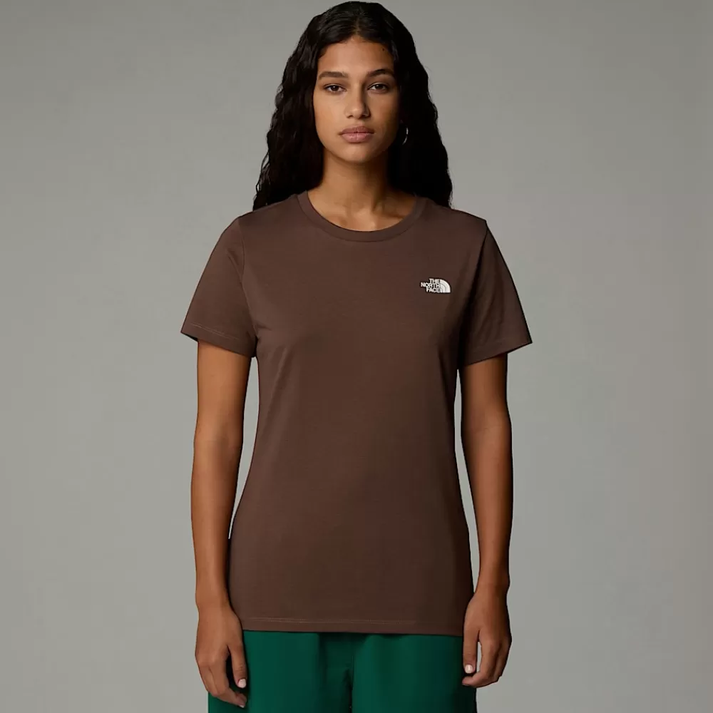 The North Face T-Shirts Og Trøjer^Simple Dome T-shirt Til Damer Smokey Brown