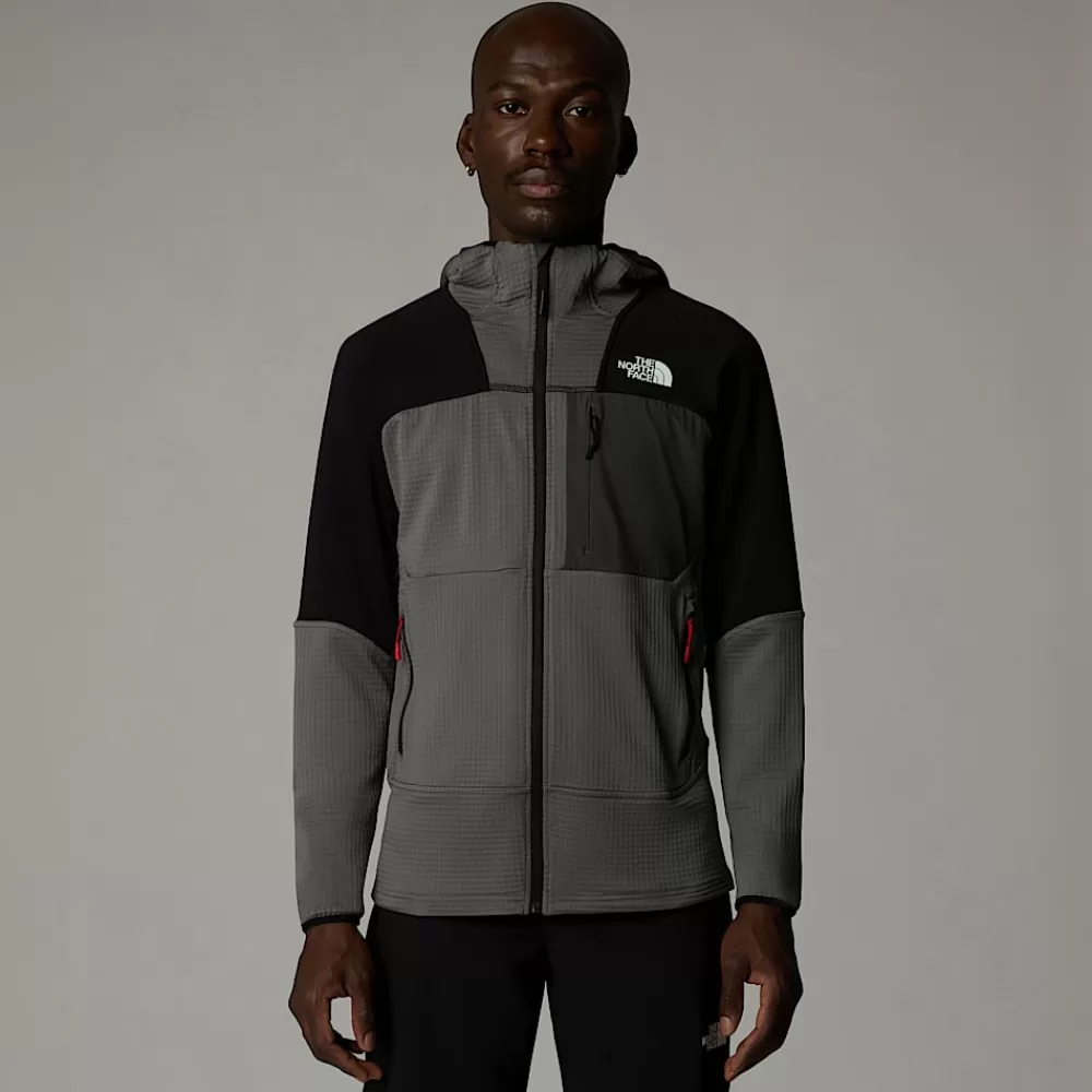 The North Face Active | Fleecetrøjer Og Pullovers^Stormgap Power Grid™ Jakke Med Hætte Til Herrer Smoked Pearl-TNF Black