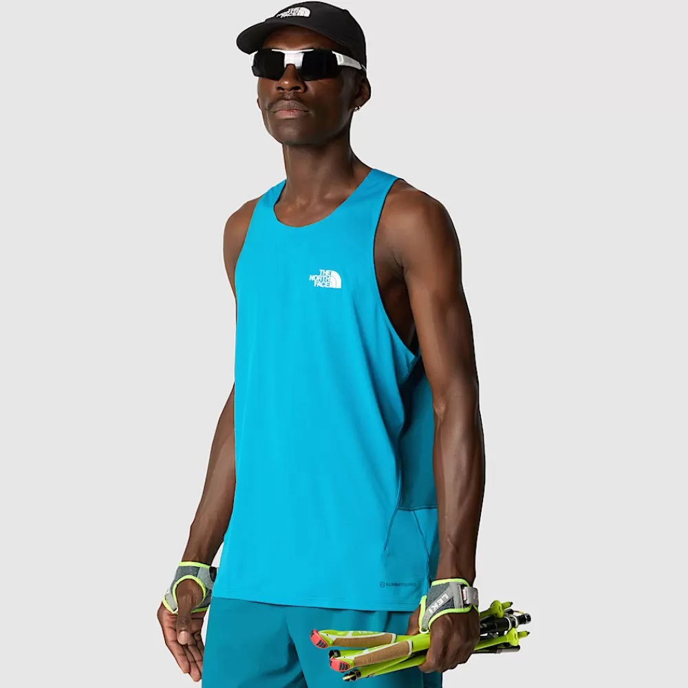 The North Face Shirts & Polos | Active^Summit High Trail Run Tanktop Til Herrer Sapphire Slate-Blue Moss