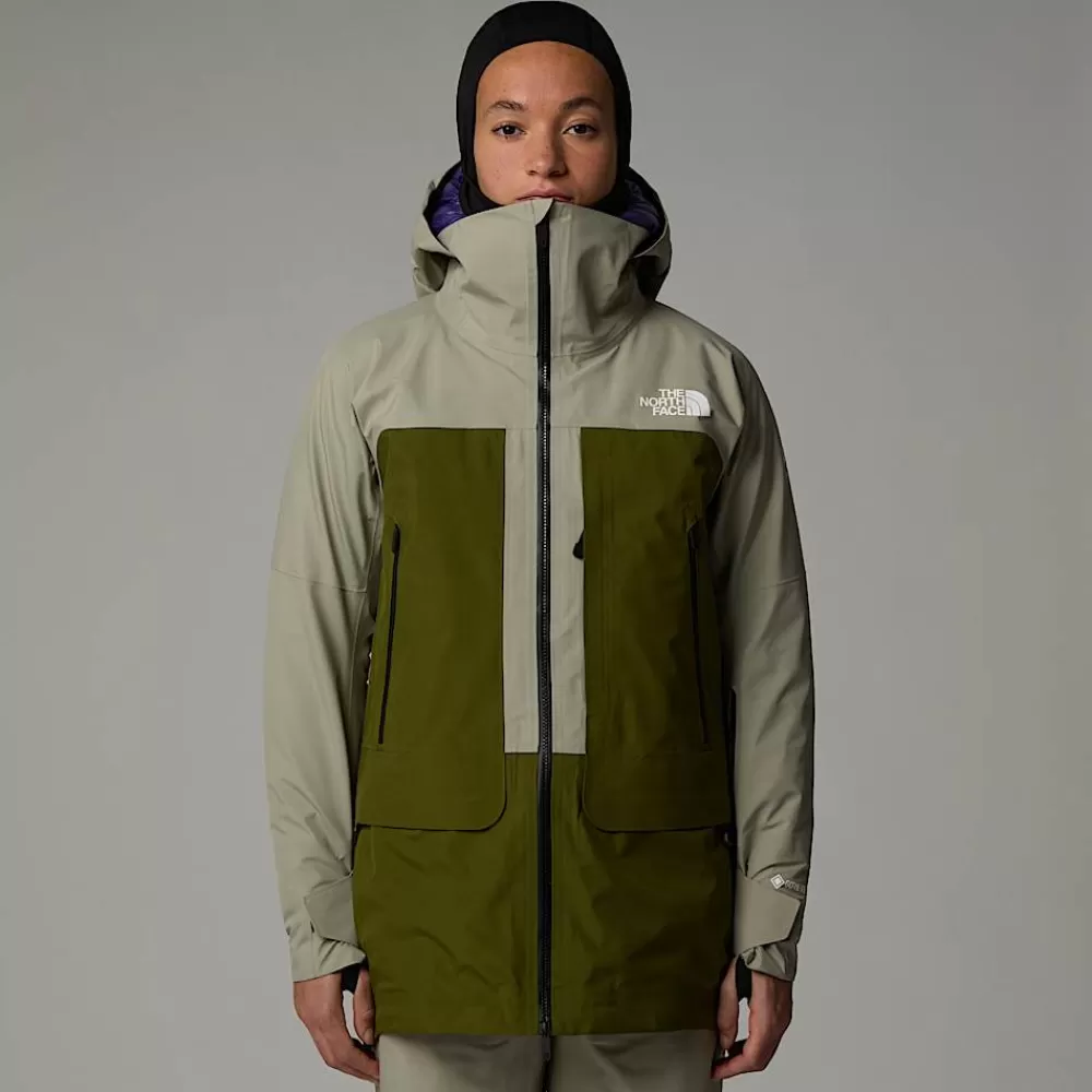 The North Face Vandtætte Jakker | Ski- Og Snowboardsjakker^Summit Verbier GORE-TEX® Jakke Til Damer Clay Grey-Forest Olive