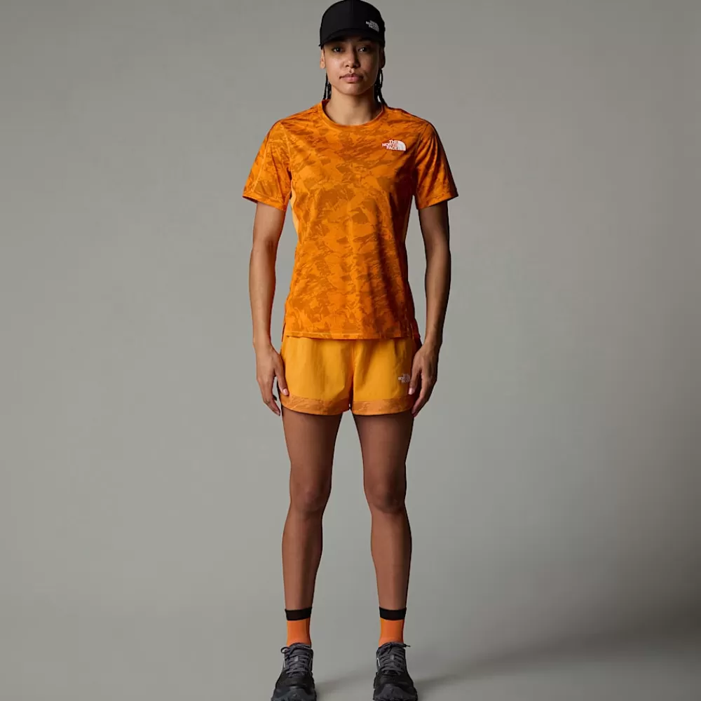 The North Face Koordinater | Shorts^Sunriser 2.5" Shorts Til Damer Apricot Glaze Mountain Traverse Print