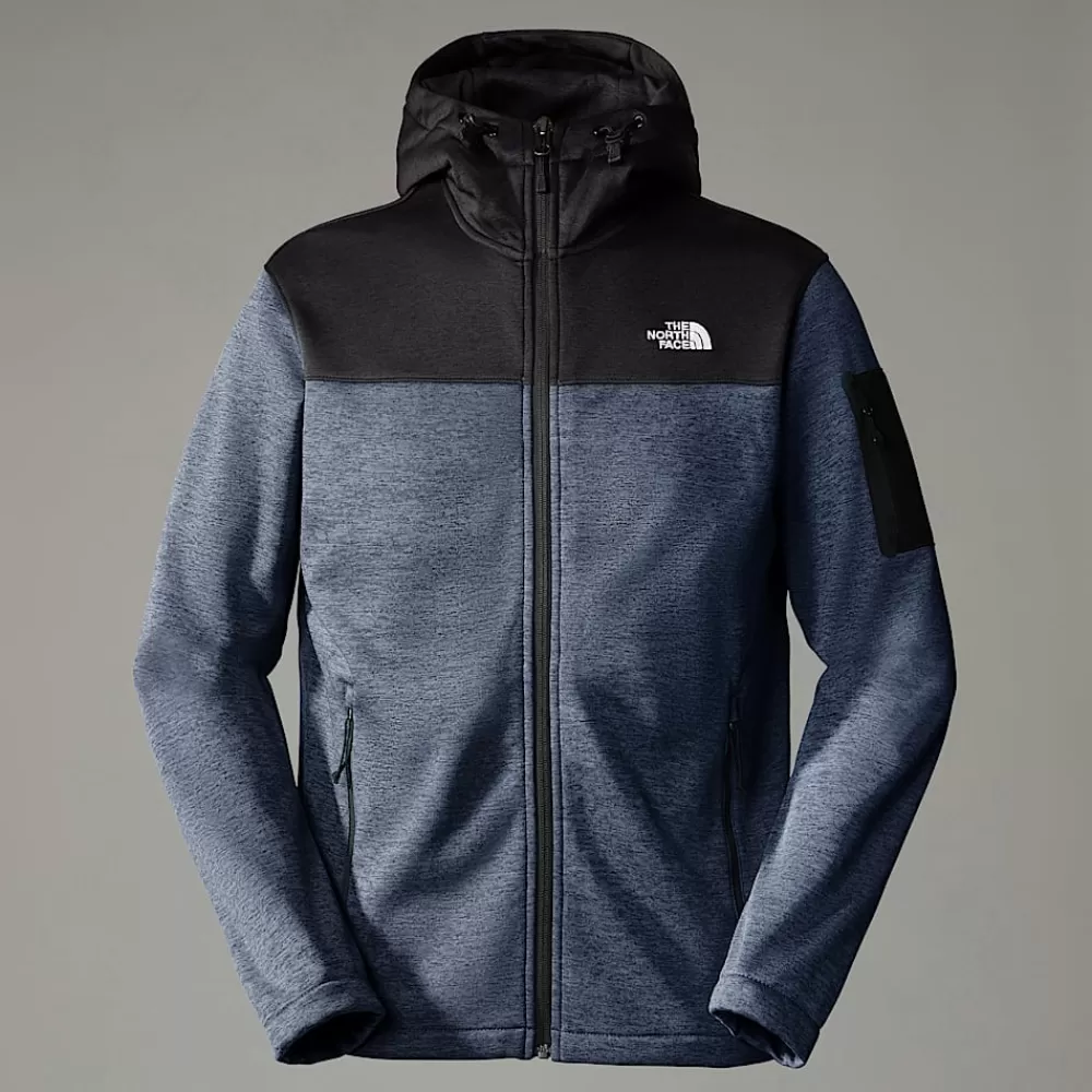 The North Face Fleecetrøjer Og Pullovers^Tech Emilio Fleece Med Hætte Til Herrer SHADY BLUE DARK HEATHER/TNF BLACK HEATHER