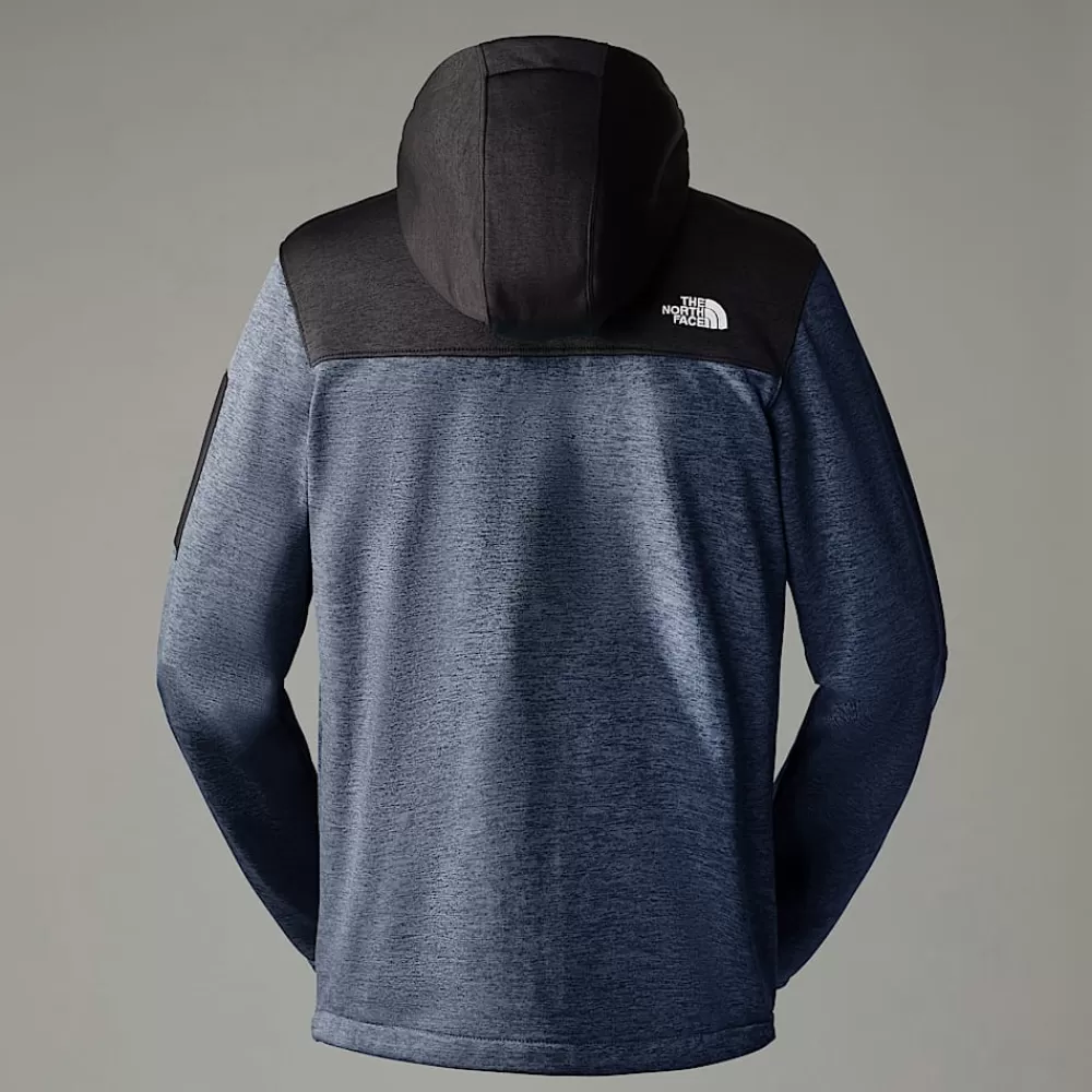 The North Face Fleecetrøjer Og Pullovers^Tech Emilio Fleece Med Hætte Til Herrer SHADY BLUE DARK HEATHER/TNF BLACK HEATHER