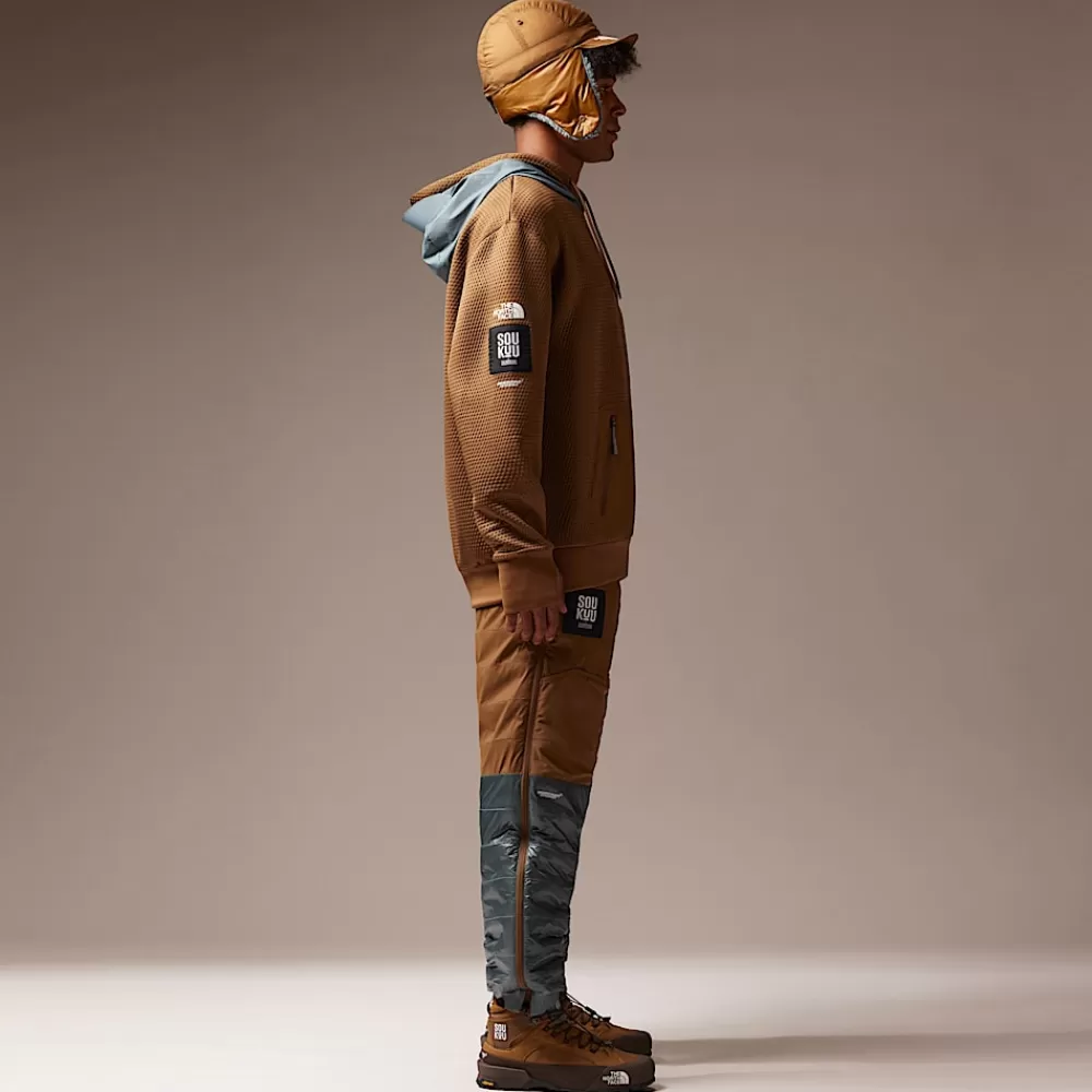 The North Face Hoodies & Sweatshirts^ X Undercover Soukuu DotKnit Double Hættetrøje Sepia Brown-Concrete Grey