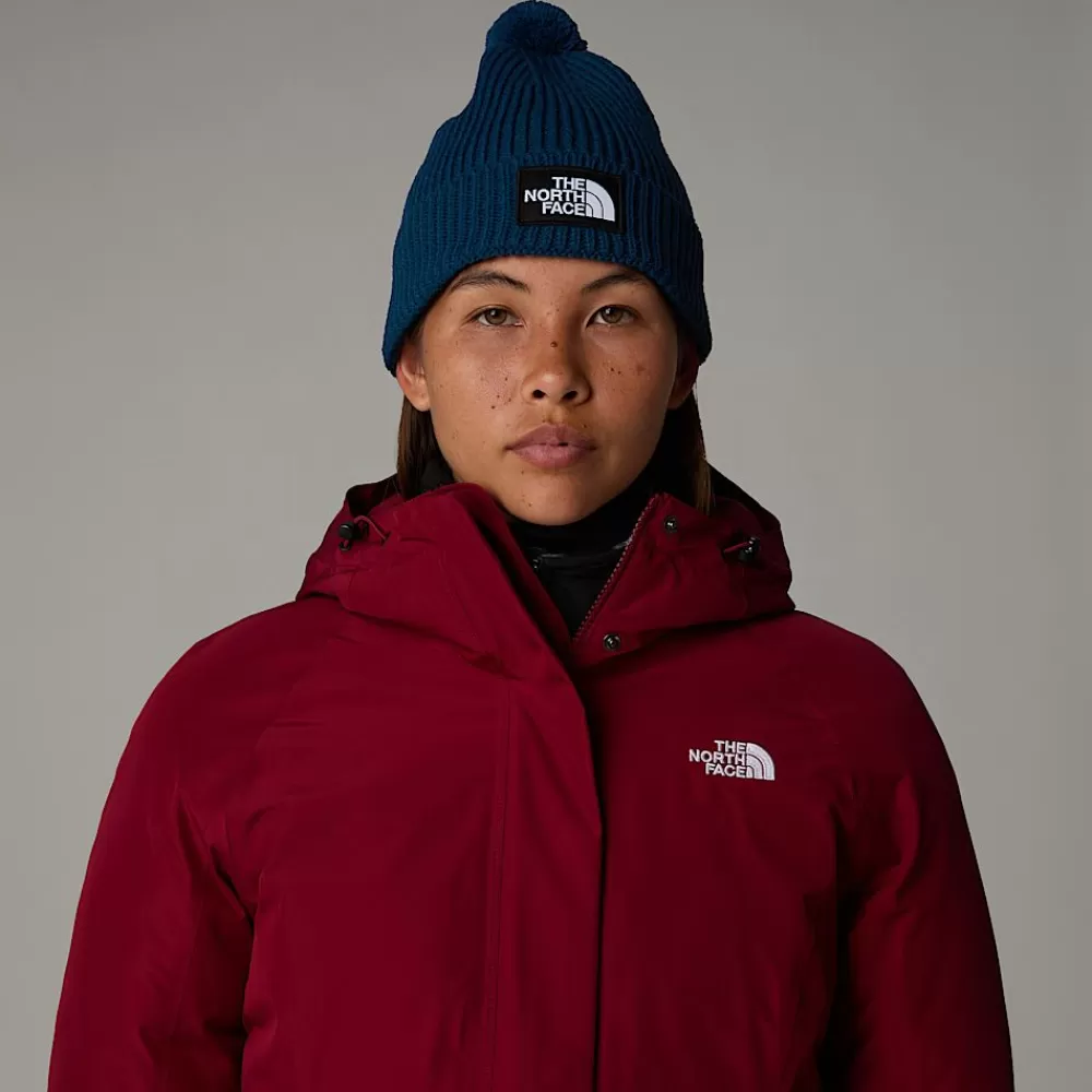 The North Face Beanies | Beanies^TNF Box Hue Med Logo Og Pompon Midnight Petrol