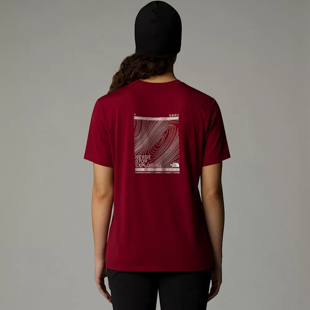 The North Face T-Shirts Og Trøjer | Tekniske T-Shirts^Topographic Foundation T-shirt Til Damer Beetroot