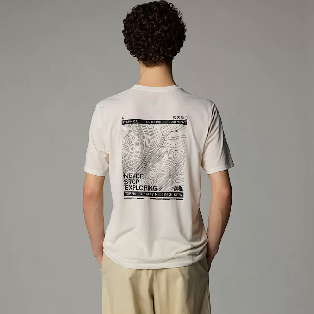 The North Face Shirts & Polos^Topographic Foundation T-shirt Til Herrer White Dune